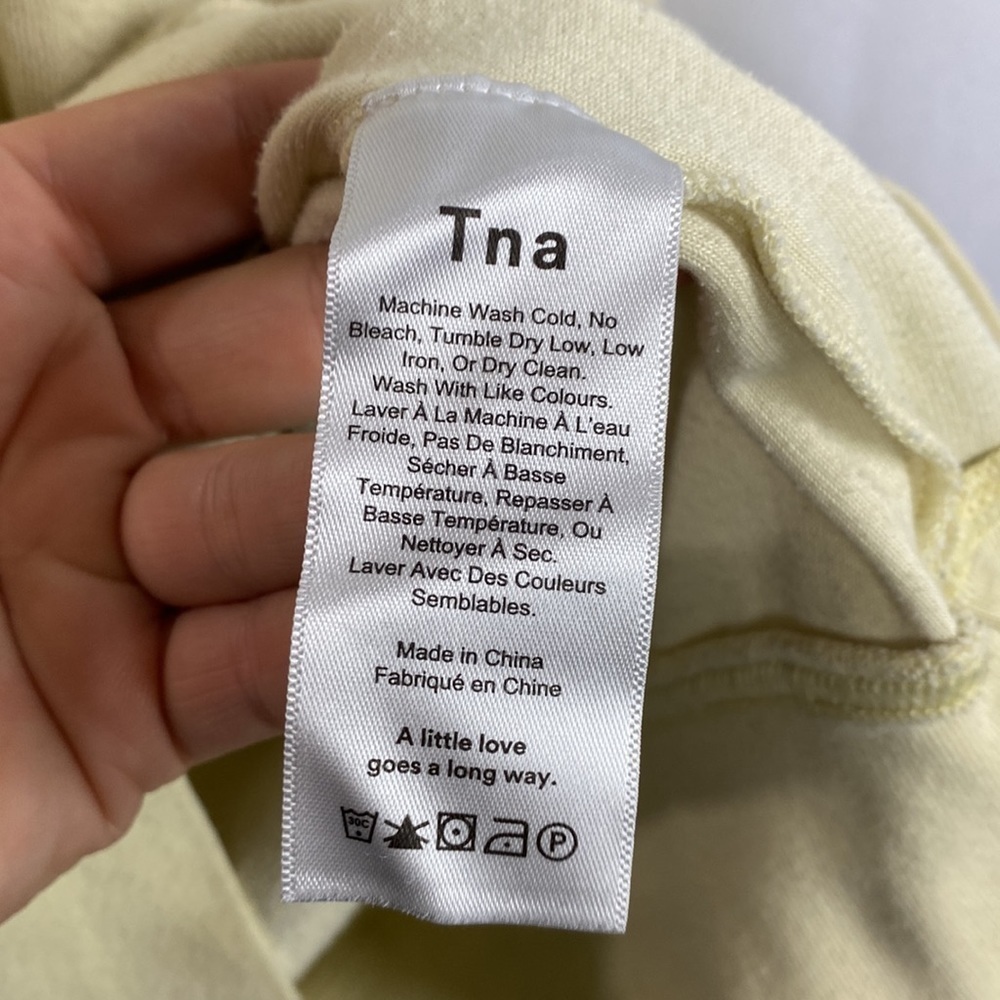 TNA The Perfect Hoodie Classic Pullover Hoodie - Butter Yellow - Size XS - Picture 10 of 15